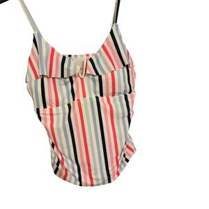 Crown & Ivy Striped Tankini Top‎ NEW Summer Swimsuit Top Beach Pool Large